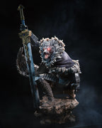 Blaidd the Half-Wolf Figurine: Elden Ring Resin Collectible - Hand-Painted or Unpainted