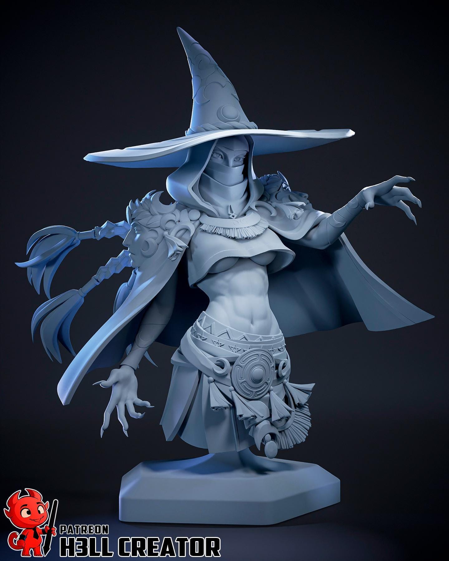 Estatua de Hécate: Diosa de la Brujería de Resina Pintada a Mano - Inspirada en Hades 2