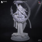 Estatua de Thanatos Pintada a Mano: Figura de Arte Fantástico del Segador
