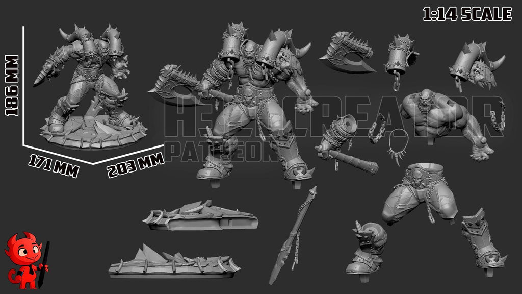 Garrosh Statue / WoW Fan-Made Figure / Painted or Unpainted Collectible Resin Model