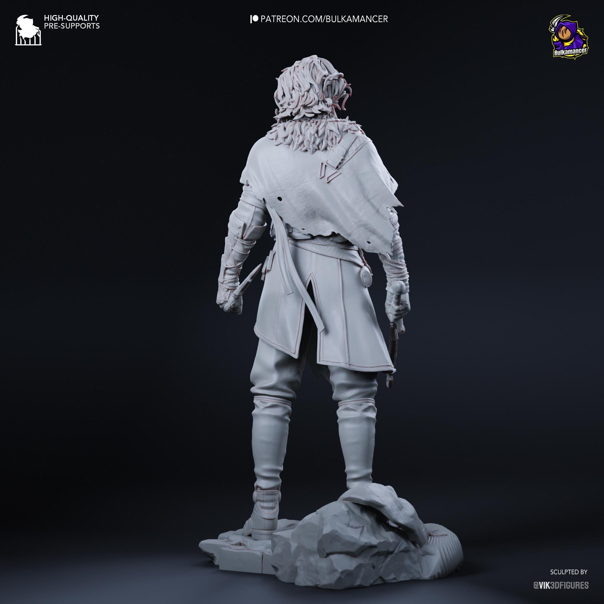 Estatua de Verso: Inspirada en el Claroscuro, Figura de Resina 3D Pintada a Mano (Edición Limitada a Escala 1/4)