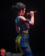 Diorama de ídolos de K-Pop: Set de estatuas de resina pintadas a mano - Zoey, Rumi, Mira