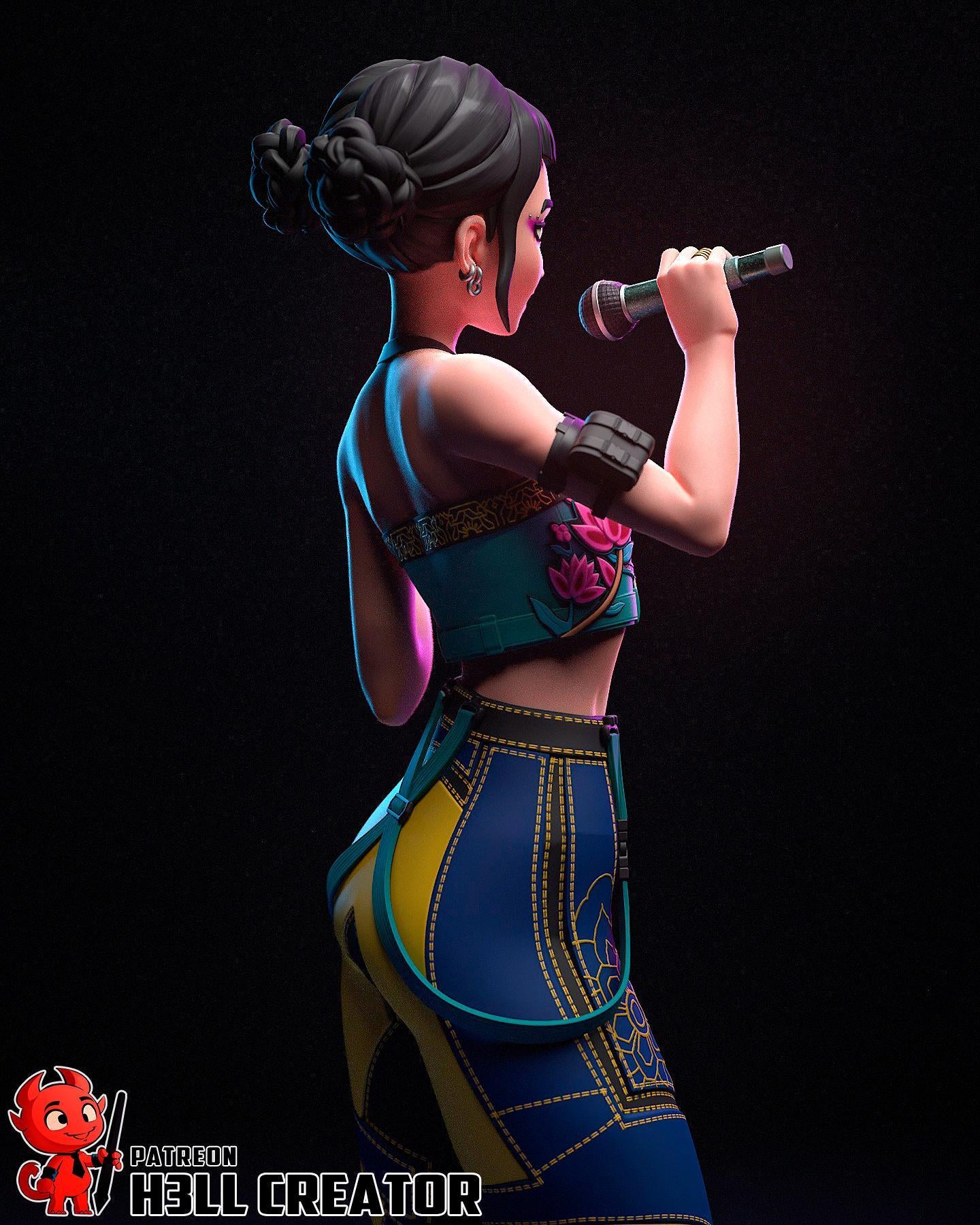 Diorama de ídolos de K-Pop: Set de estatuas de resina pintadas a mano - Zoey, Rumi, Mira