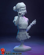 Estatua inspirada en Zoey / Figura de ídolo K-Pop / Coleccionable de resina pintado a mano / Set de diorama de edición limitada