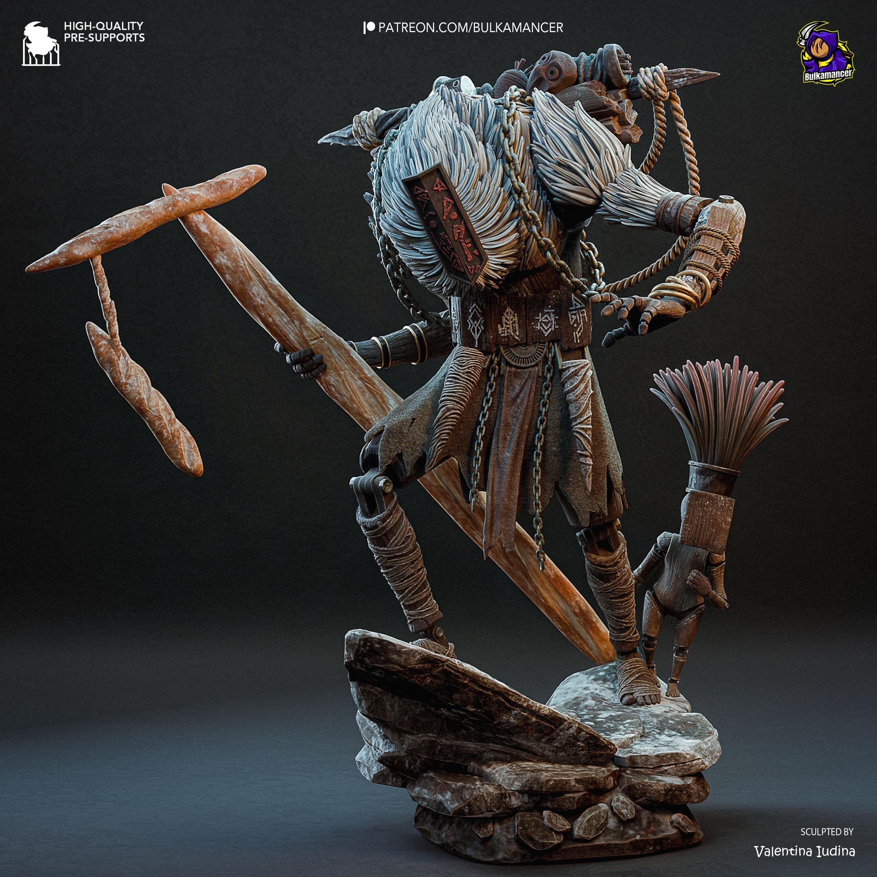 Monoco Figure: Hand-Painted  Fan Art Clair Obscur Statue Resin Dark Fantasy Statue