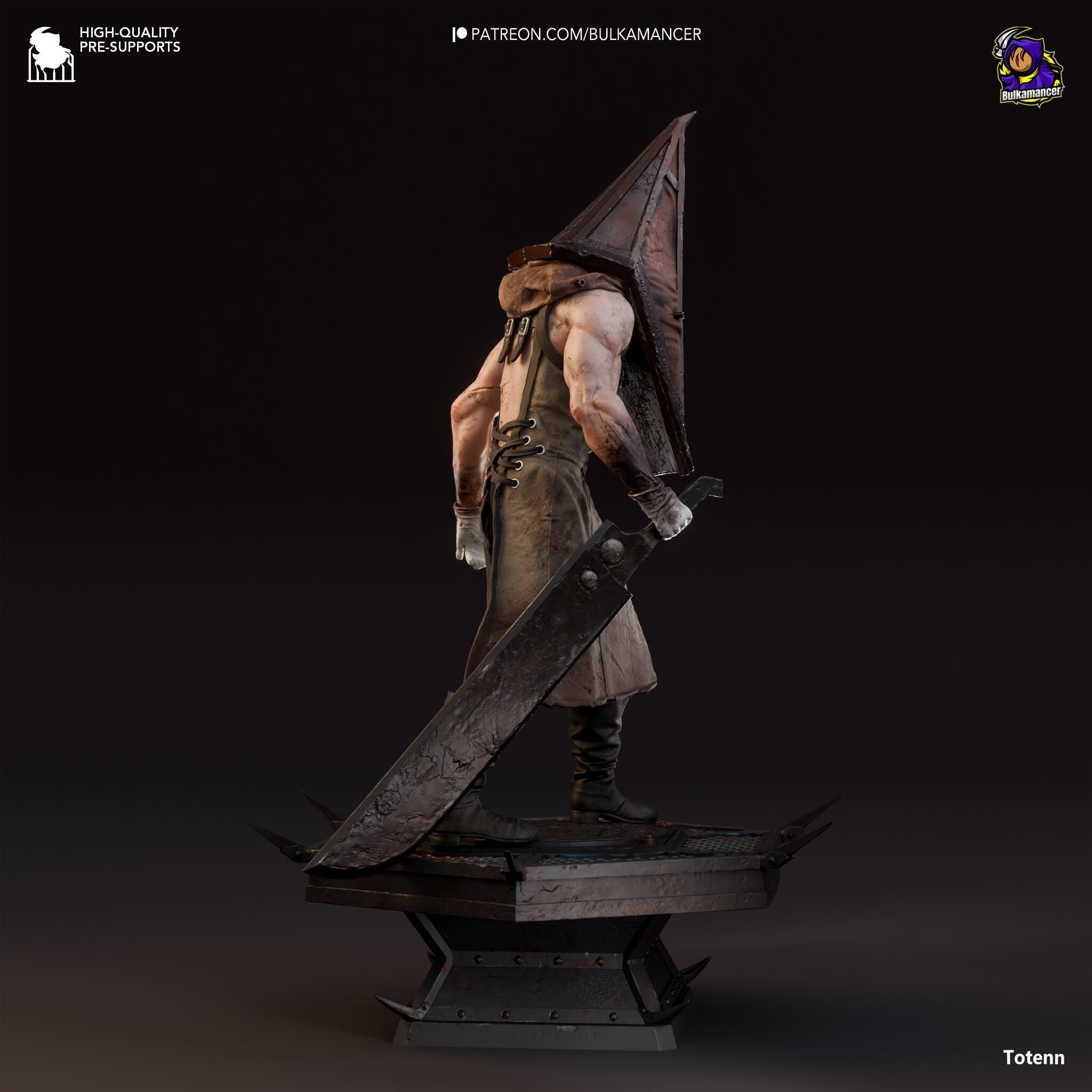 Hand-Painted Pyramid Head Statue: Silent Hill 2 Fan Art Collectible
