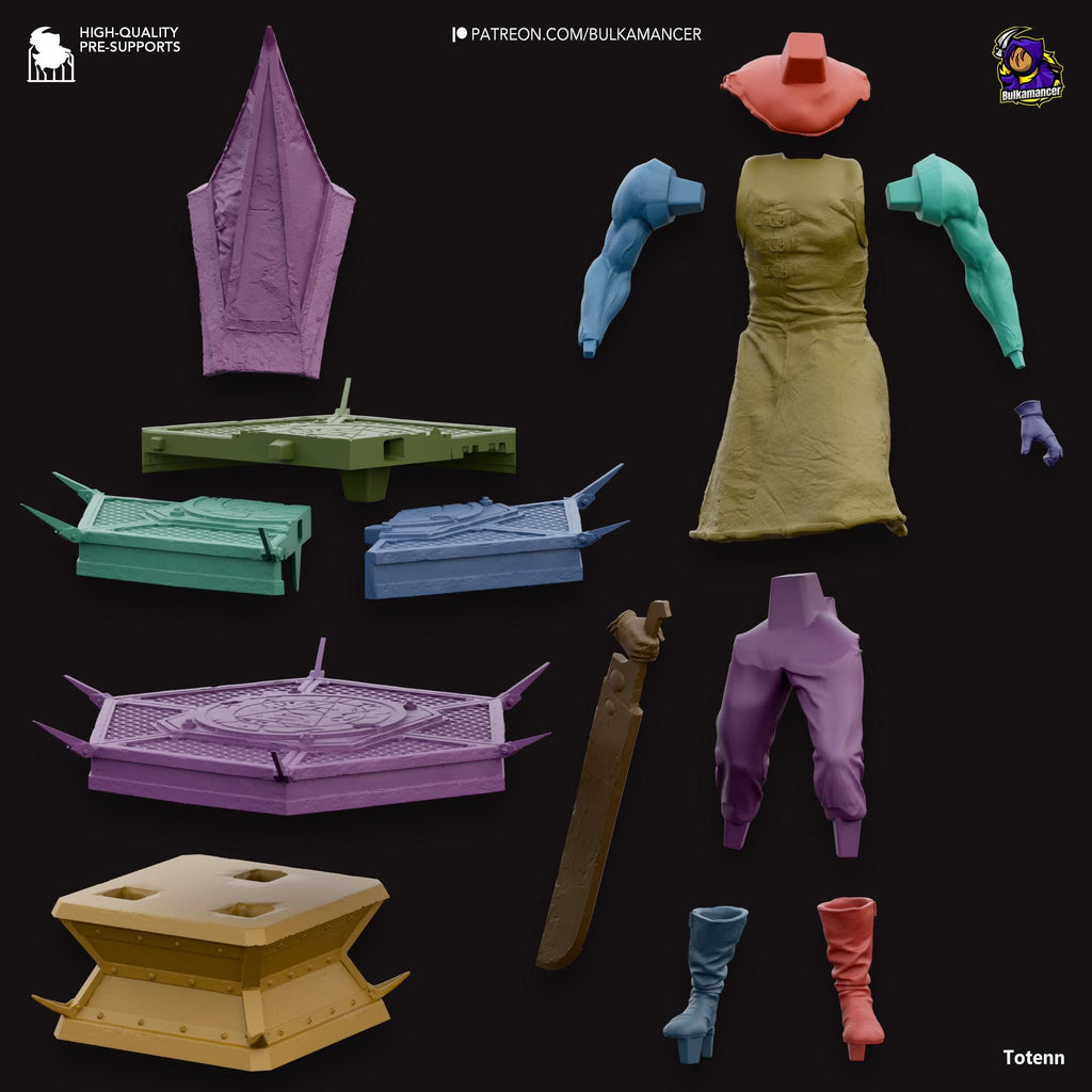 Hand-Painted Pyramid Head Statue: Silent Hill 2 Fan Art Collectible