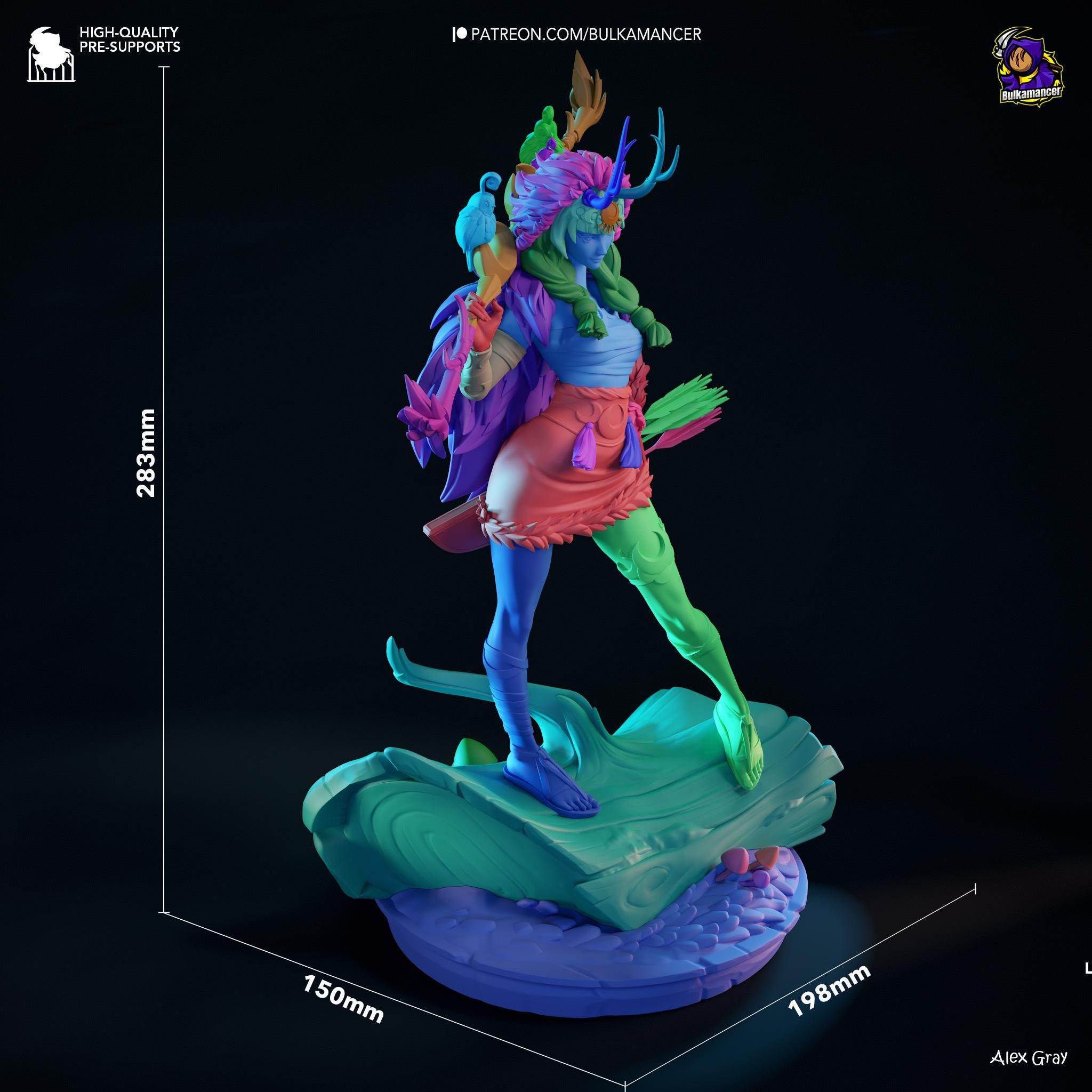 Artemis Figure /  Inspired Hades 2 / Greek Goddess Statue / Hand-Painted 3D Printed Resin Collectible