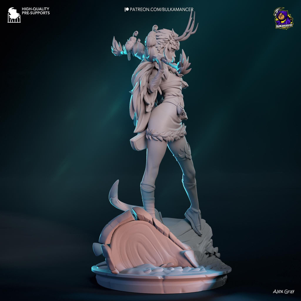 Artemis Figure /  Inspired Hades 2 / Greek Goddess Statue / Hand-Painted 3D Printed Resin Collectible