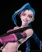3D Printed Jinx Figurine: LoL Inspired Collectible Fan Art