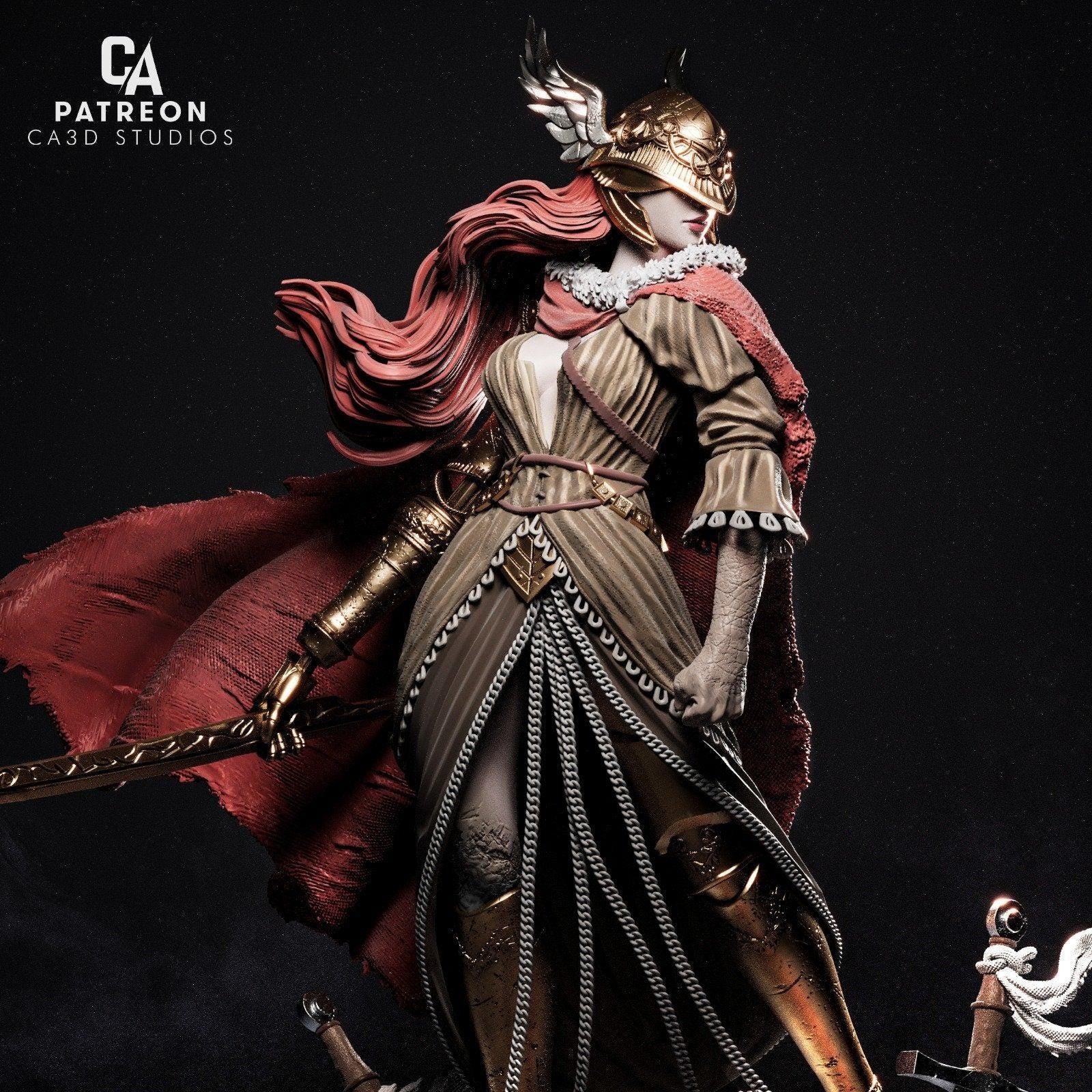 3D Printed Malenia Figurine | Elden Ring Fan Art 3D Model