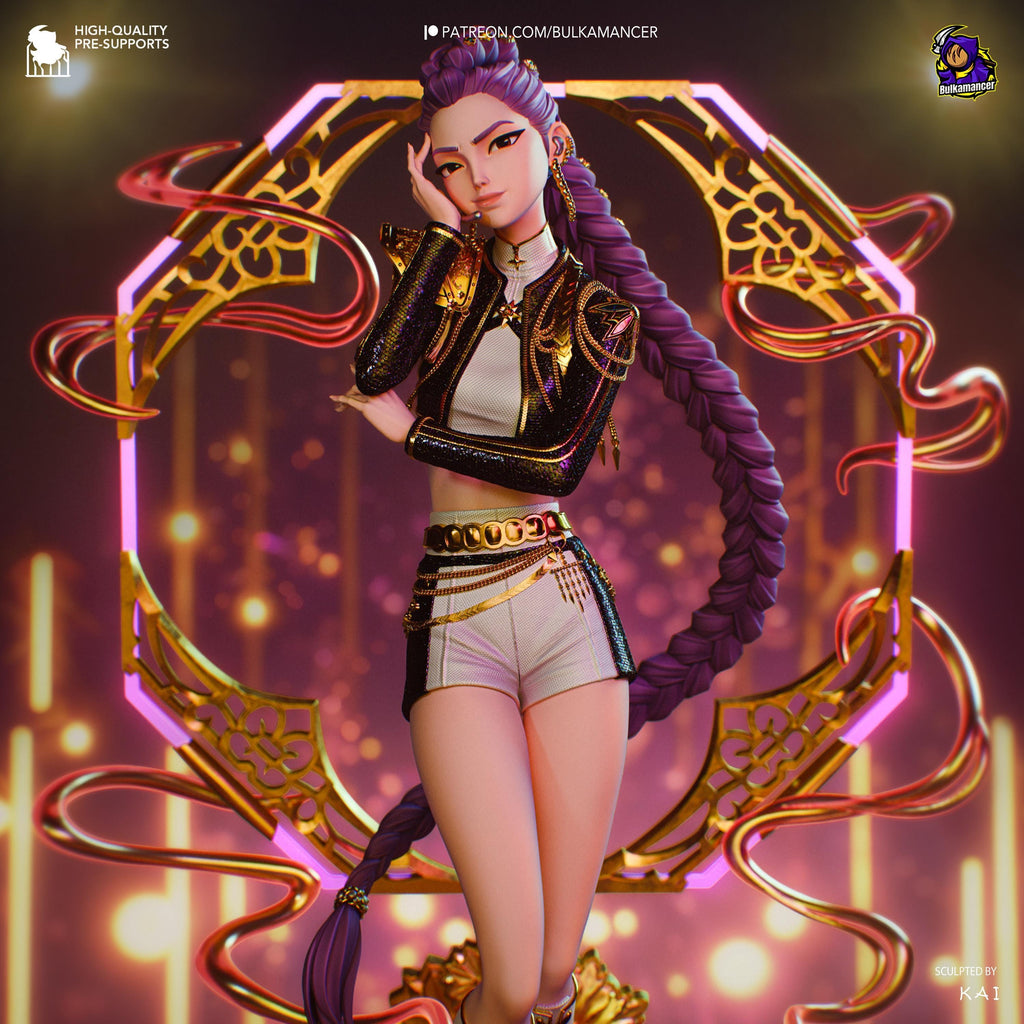 K-Pop Idol Diorama: Hand-Painted Resin Statue Set - Rumi, Zoey, Mira