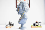 Busto grande de Van Gogh: escultura decorativa de lágrima dorada