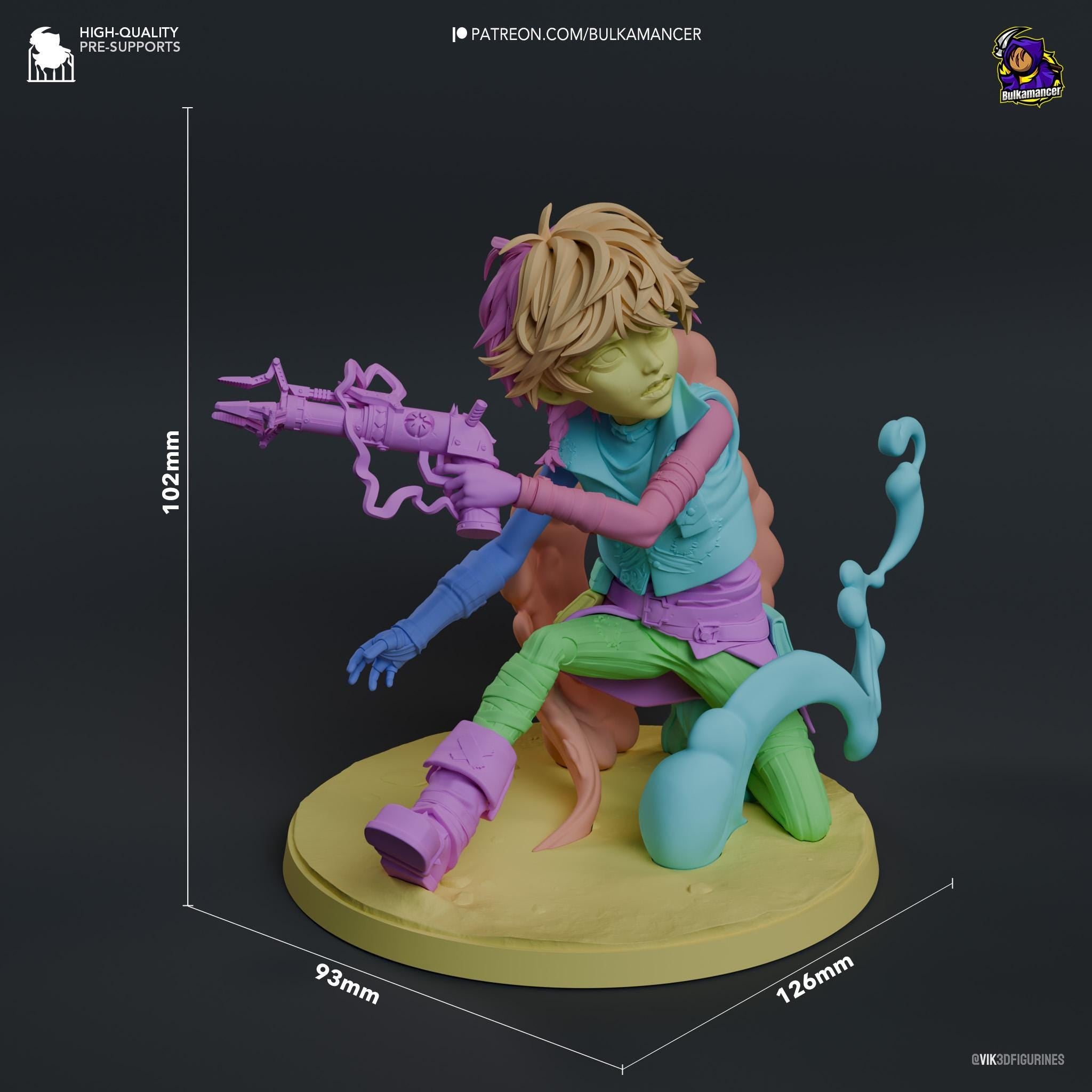 Hand-Painted 3D Printed Isha Statue - LoL Inspired Model