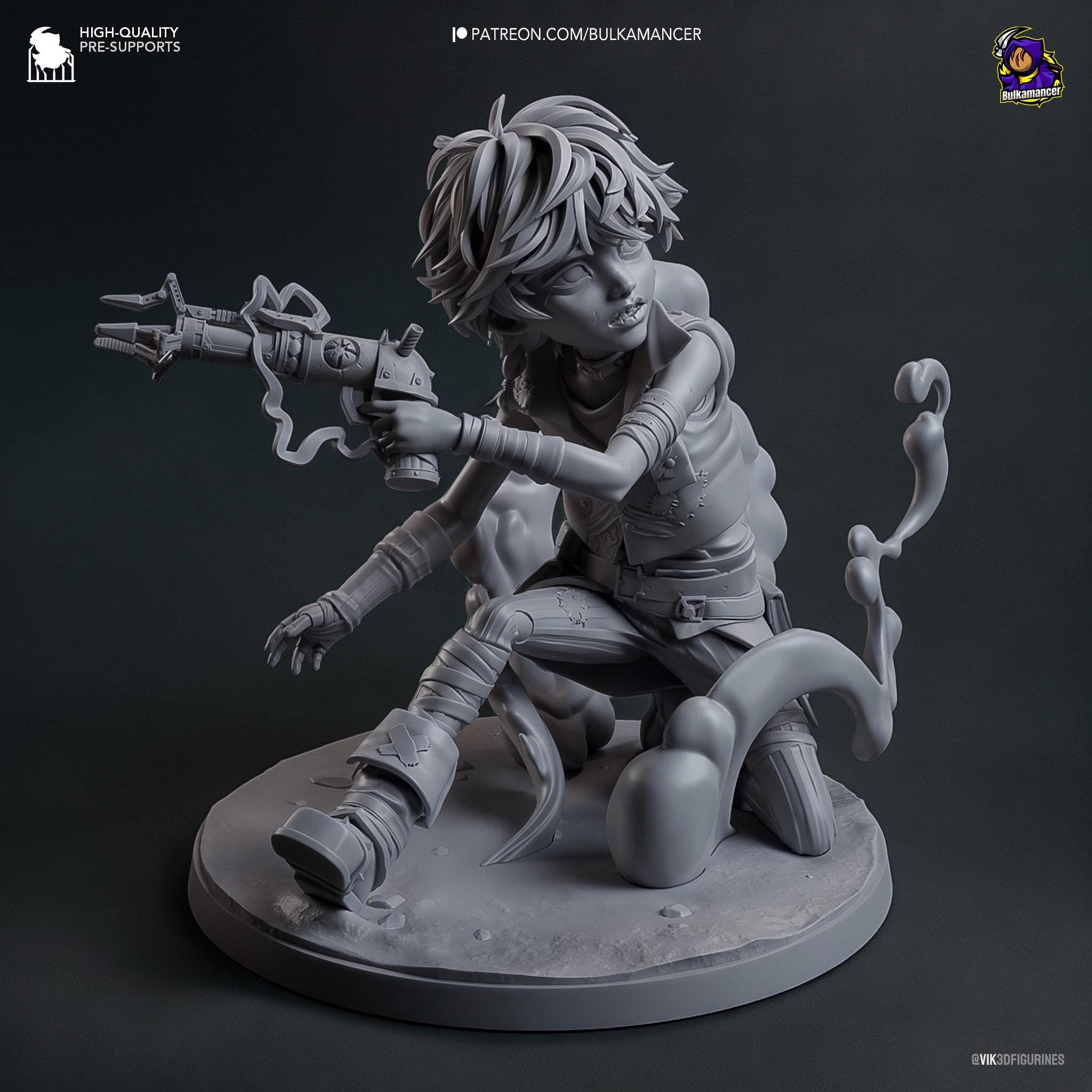 Hand-Painted 3D Printed Isha Statue - LoL Inspired Model