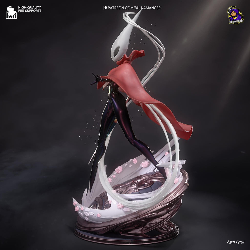 Estatua inspirada en Hornet: Coleccionable hecho por fans de Hollow Knight con capa roja