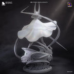 Estatua inspirada en Hornet: Coleccionable hecho por fans de Hollow Knight con capa roja