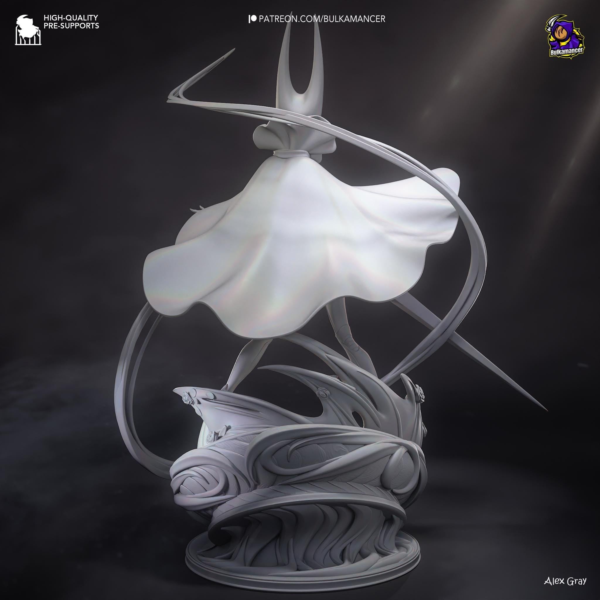 Estatua inspirada en Hornet: Coleccionable hecho por fans de Hollow Knight con capa roja