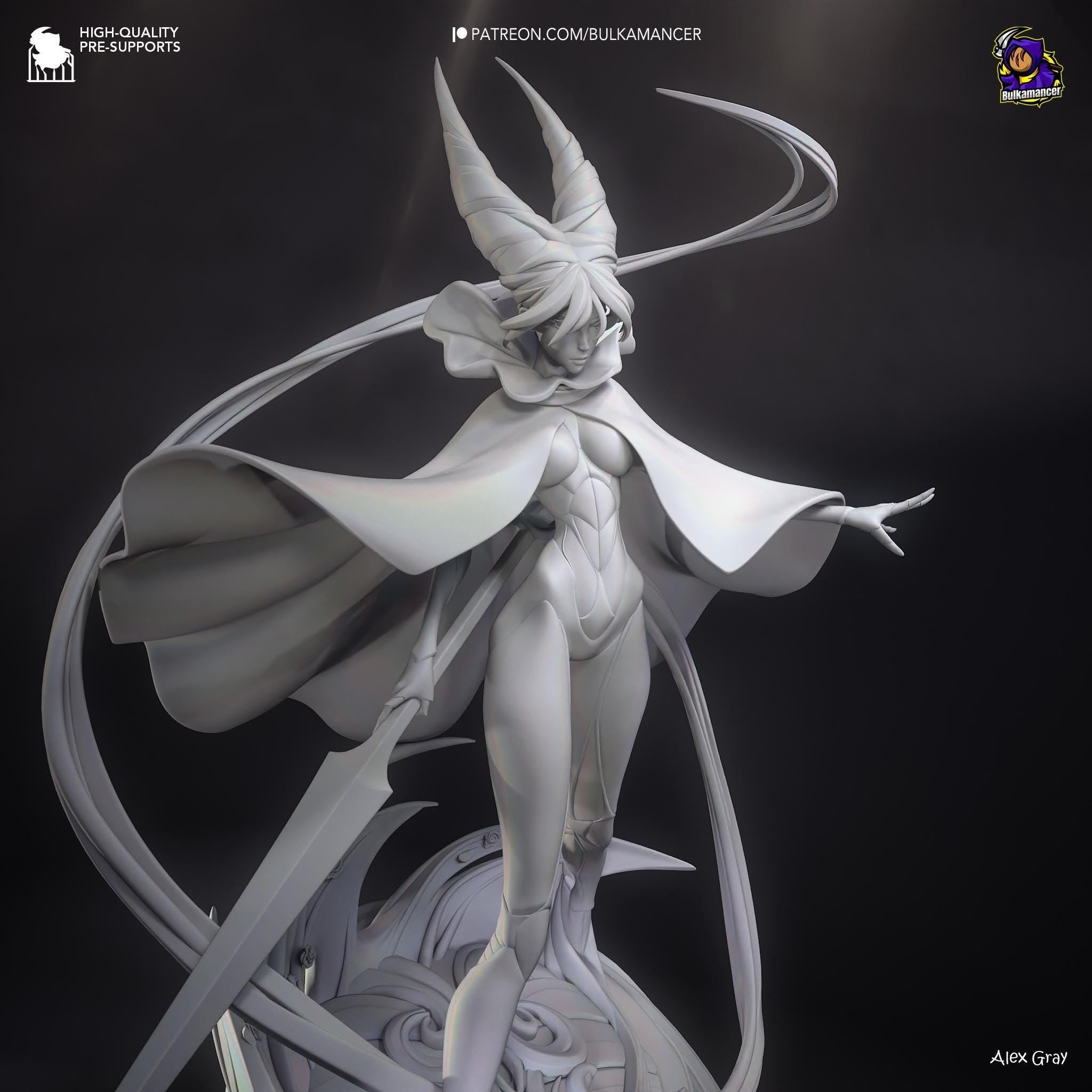 Estatua inspirada en Hornet: Coleccionable hecho por fans de Hollow Knight con capa roja