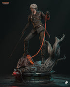 Ciri Inspired Statue / Witcher Universe Resin Figure / Hand Painted Fan Made Collectible Gift