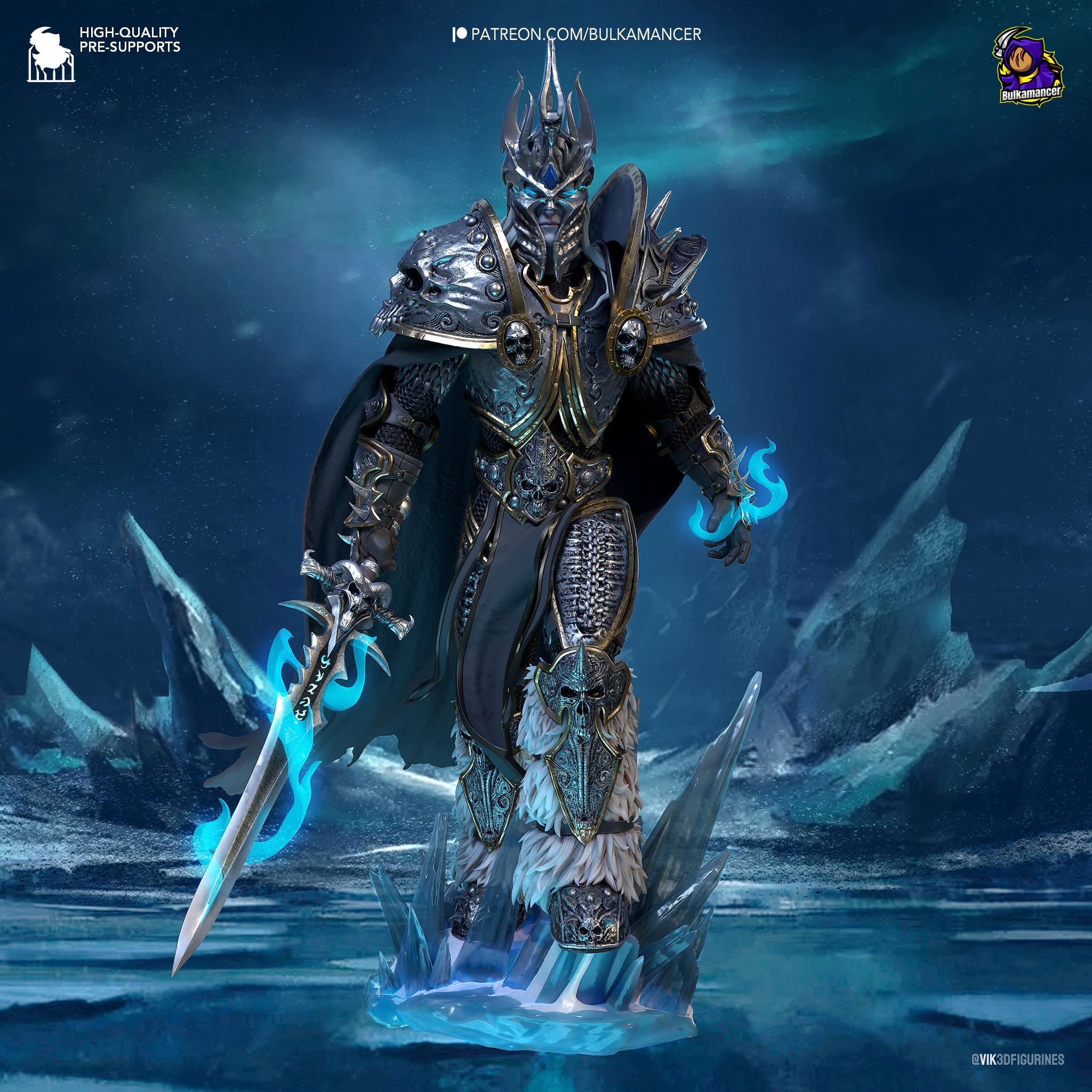 Arthas Menethil Statue: Hand-Painted Warcraft Fan Art - Limited Edition 1/4 Scale