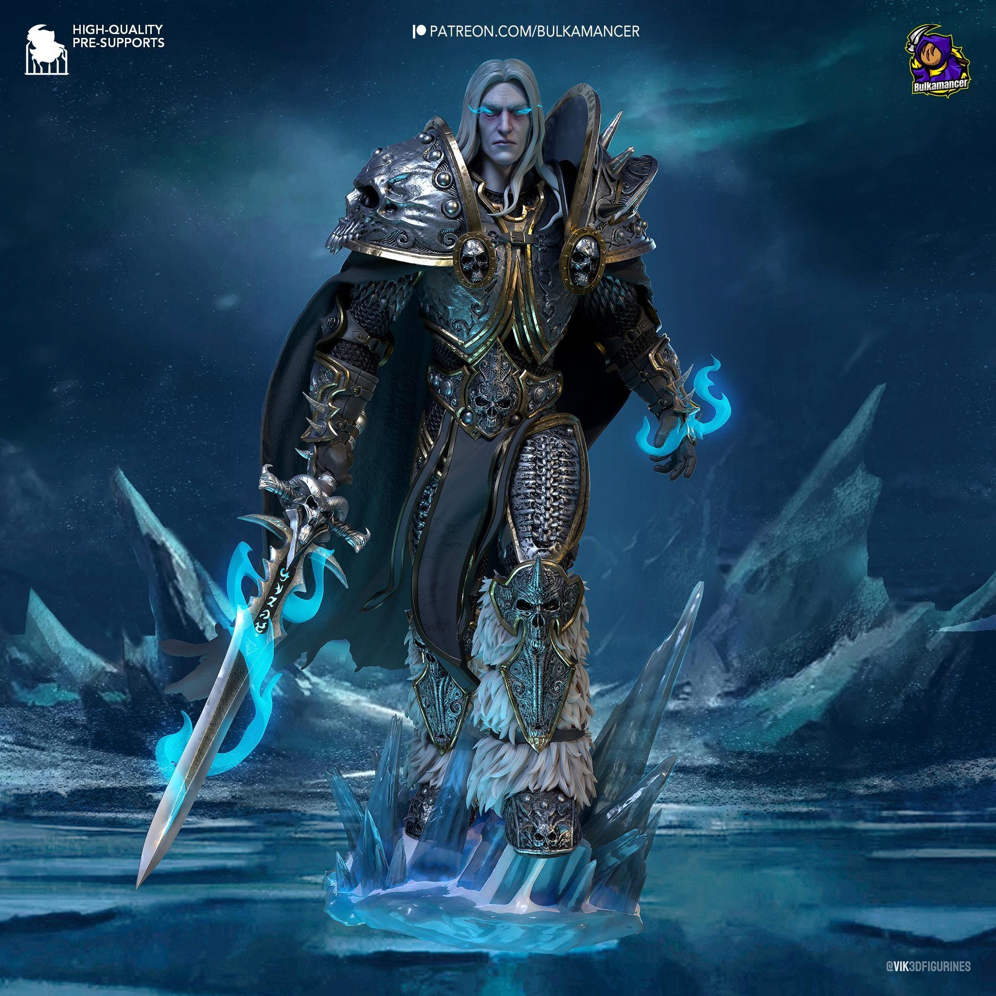 Arthas Menethil Statue: Hand-Painted Warcraft Fan Art - Limited Edition 1/4 Scale