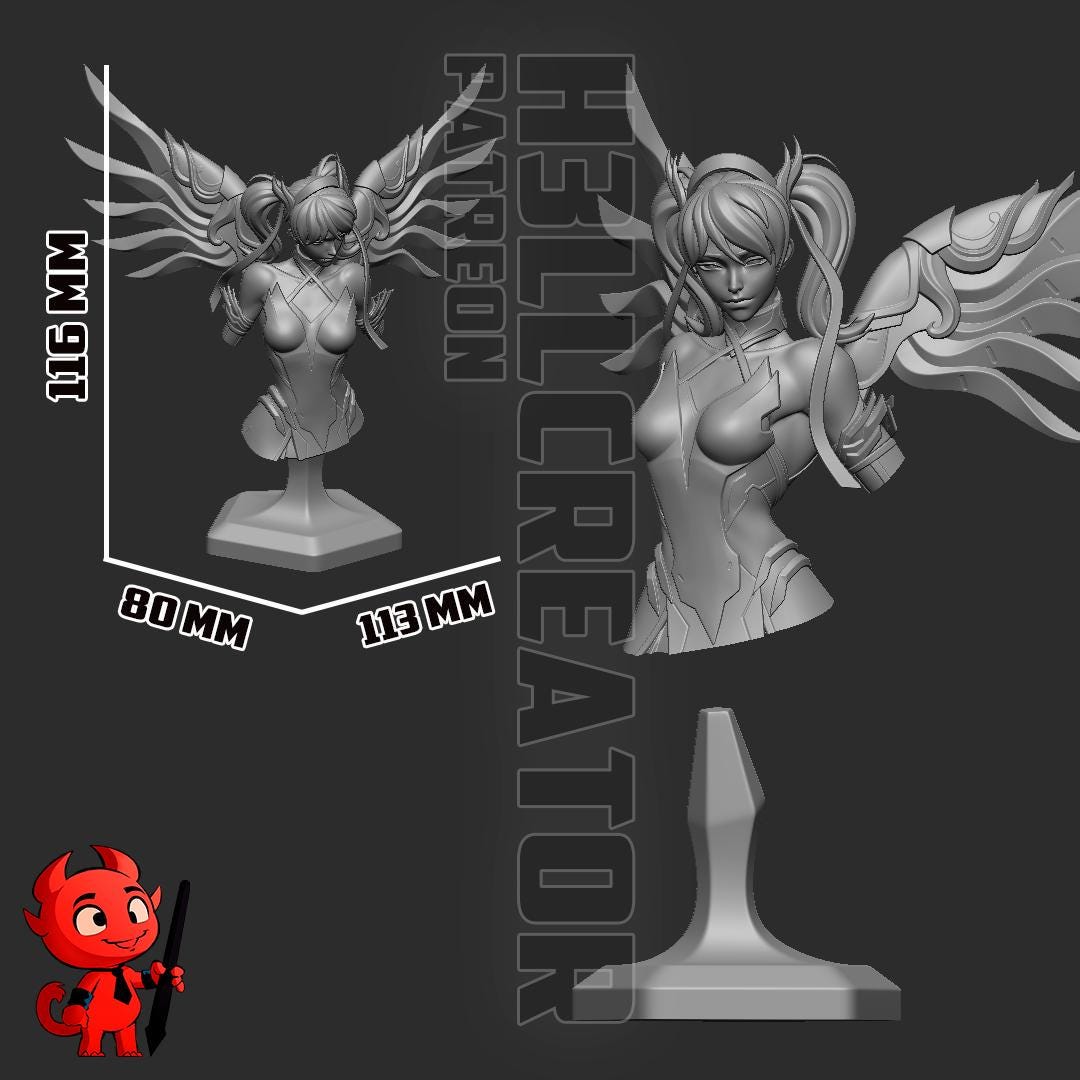 Overwatch Mercy Statue: Hand-Painted Anime-Style Resin Figure