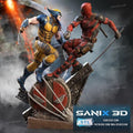 3D Printed Deadpool vs Wolverine Inspired Fan Art - 3D Handmade Statue