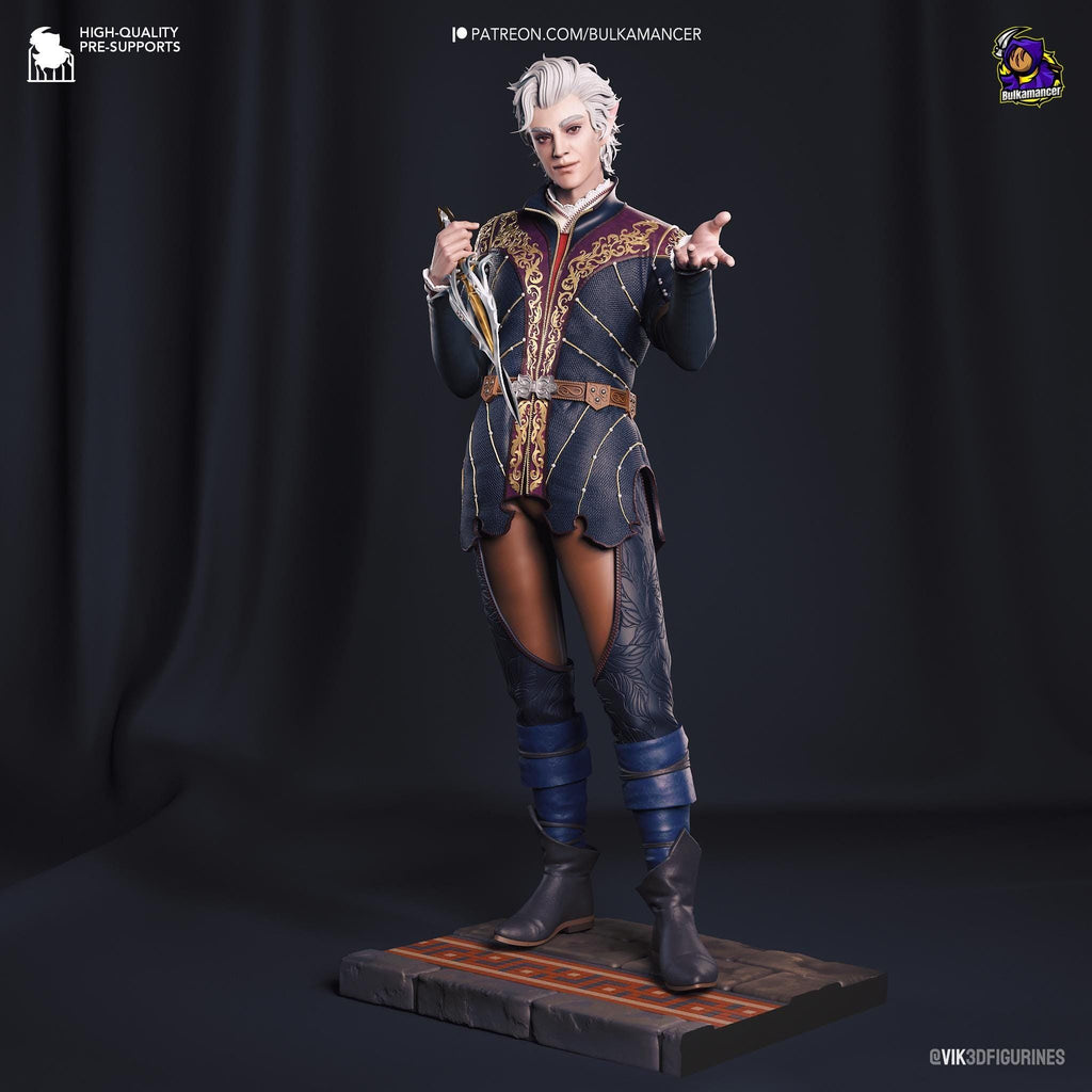 Hand-Painted Astarion Figurine: Baldur's Gate 3 Fan Art