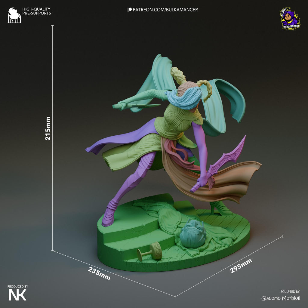 Estatua de resina 3D de Katarina hecha a mano: Edición limitada de LoL