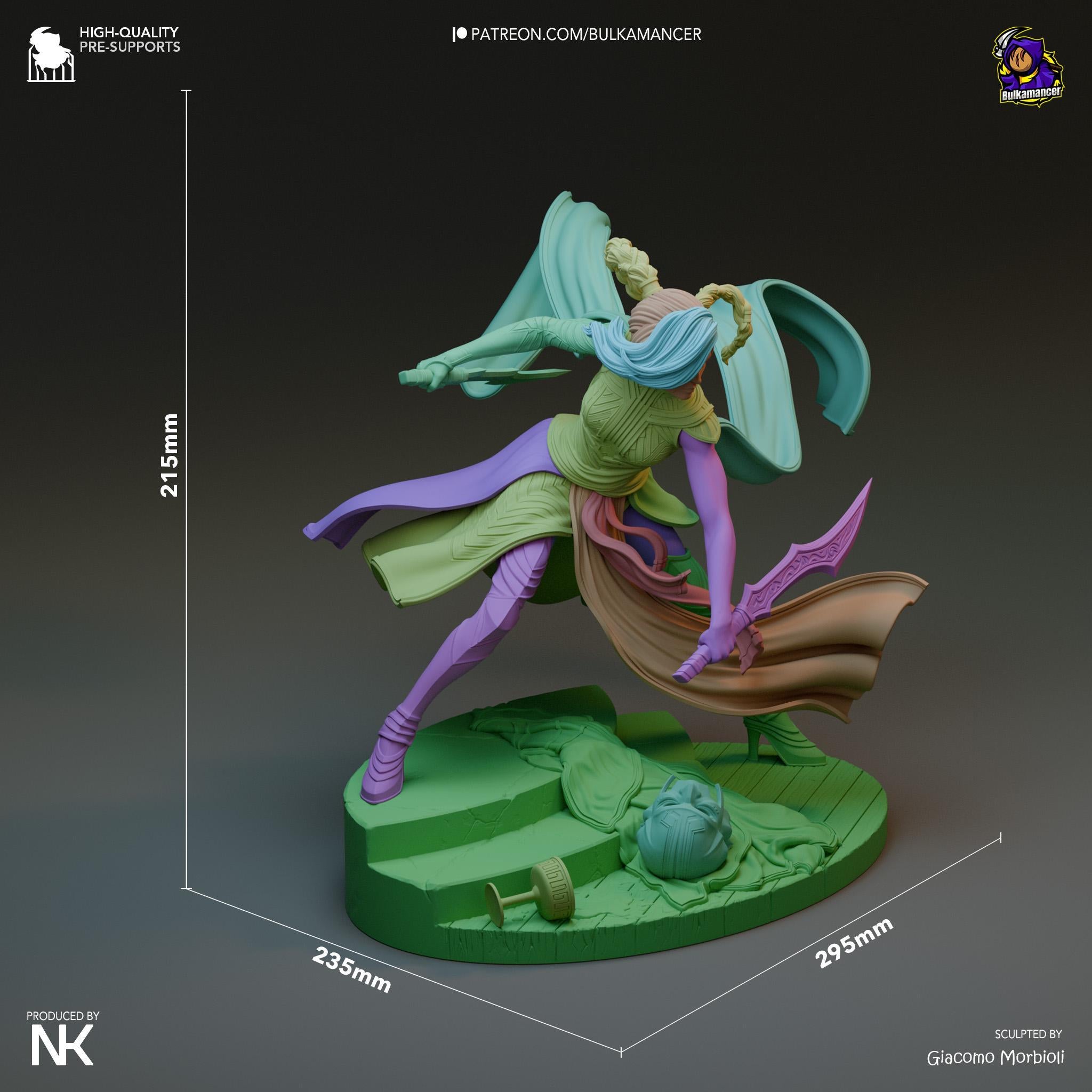 Estatua de resina 3D de Katarina hecha a mano: Edición limitada de LoL
