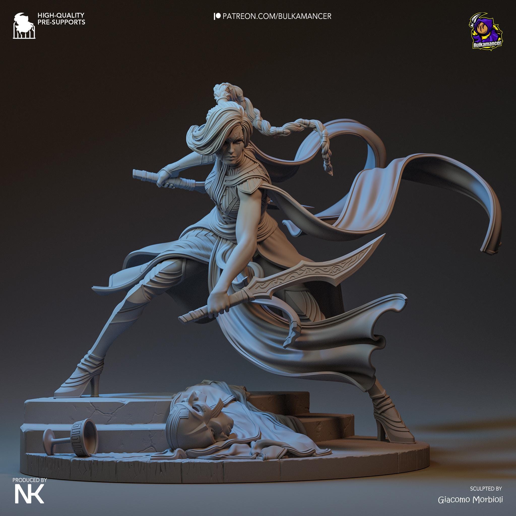 Estatua de resina 3D de Katarina hecha a mano: Edición limitada de LoL