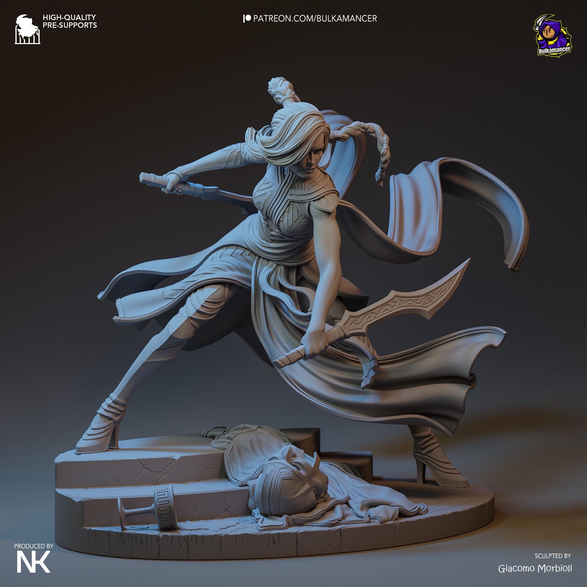 Estatua de resina 3D de Katarina hecha a mano: Edición limitada de LoL