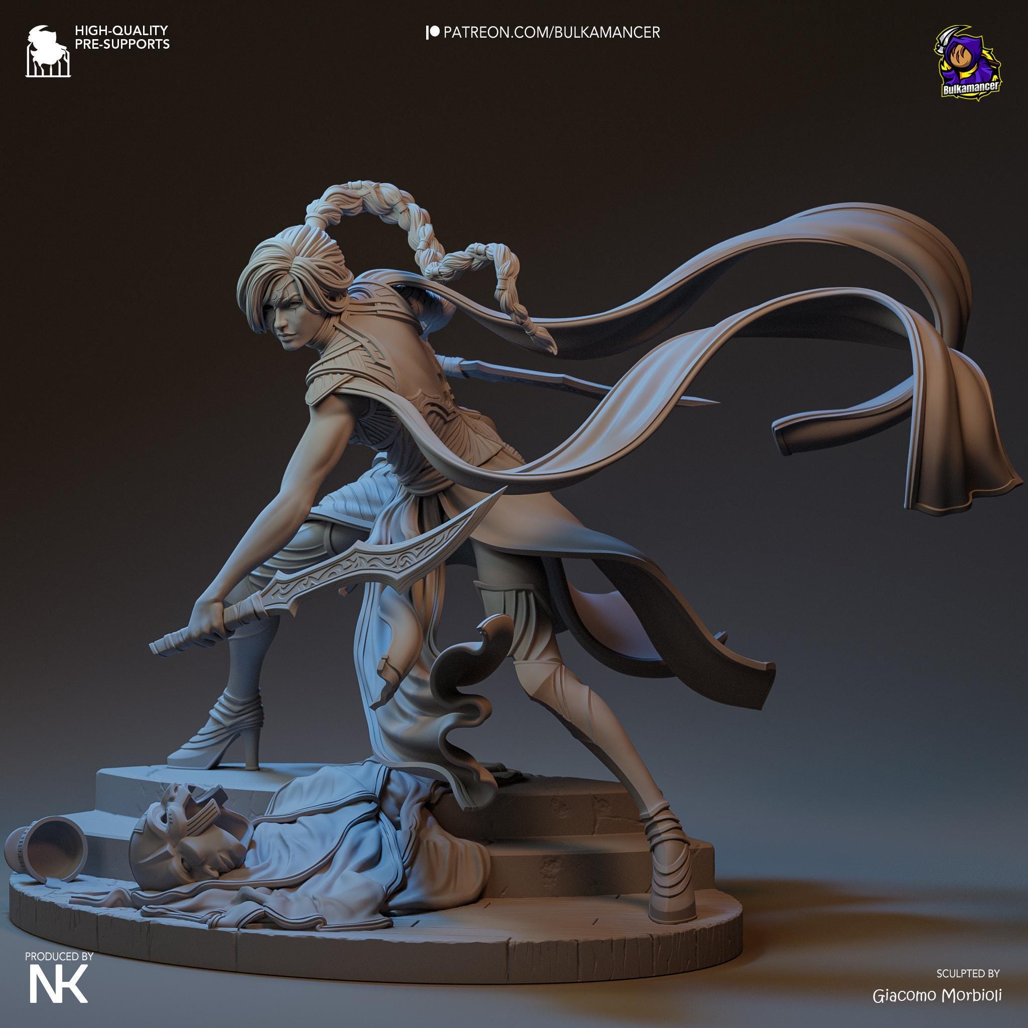 Estatua de resina 3D de Katarina hecha a mano: Edición limitada de LoL