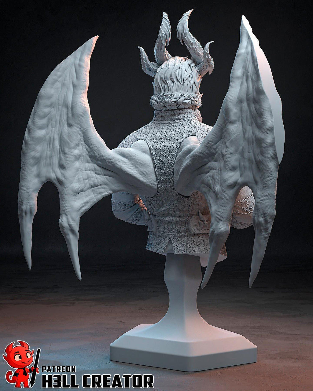 Estatua de Rafael: Coleccionable del Señor del Diablo Pintado a Mano - Inspirado en Baldur's Gate