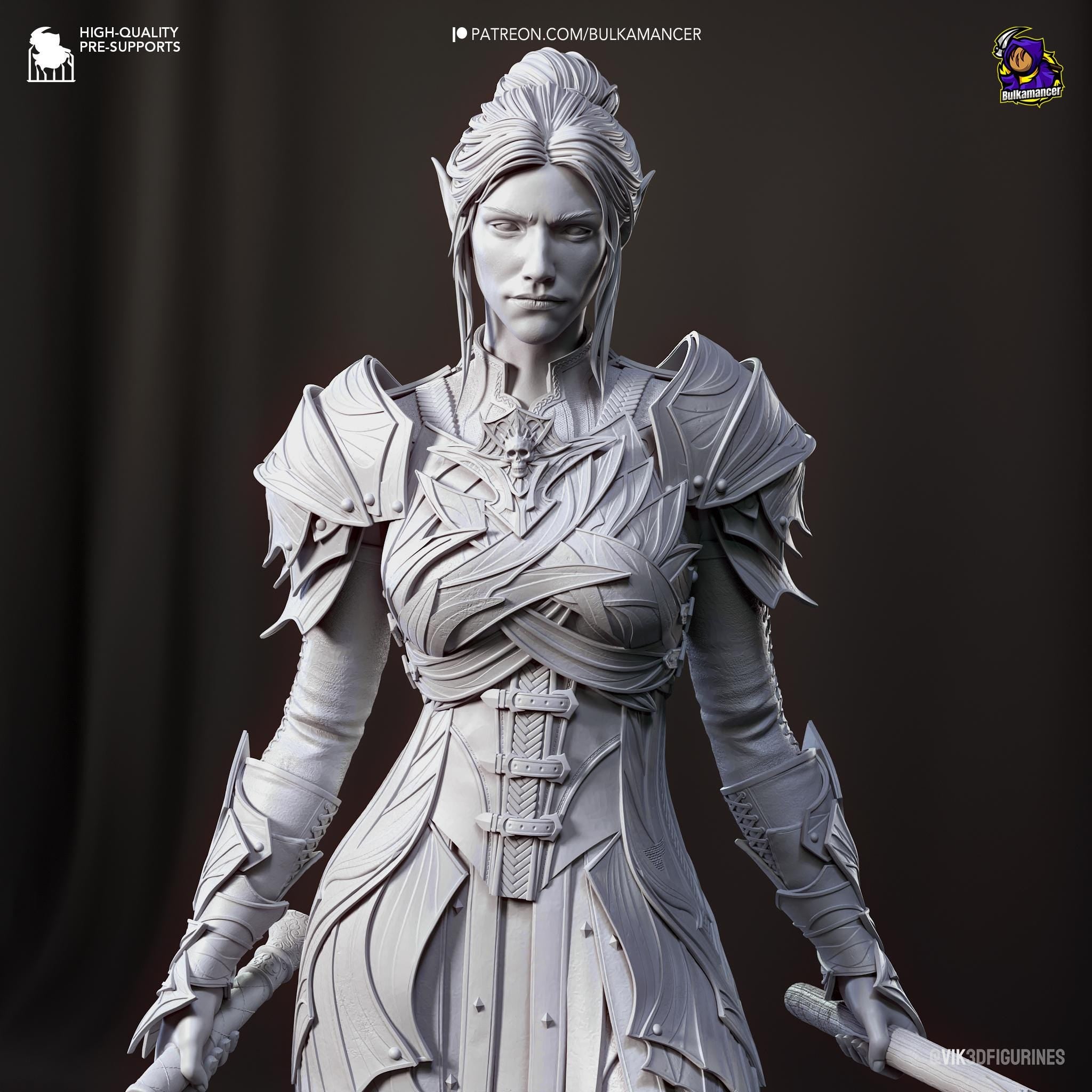 Figura de Minthara Pintada a Mano: Coleccionable 3D Inspirado en Baldur's Gate 3