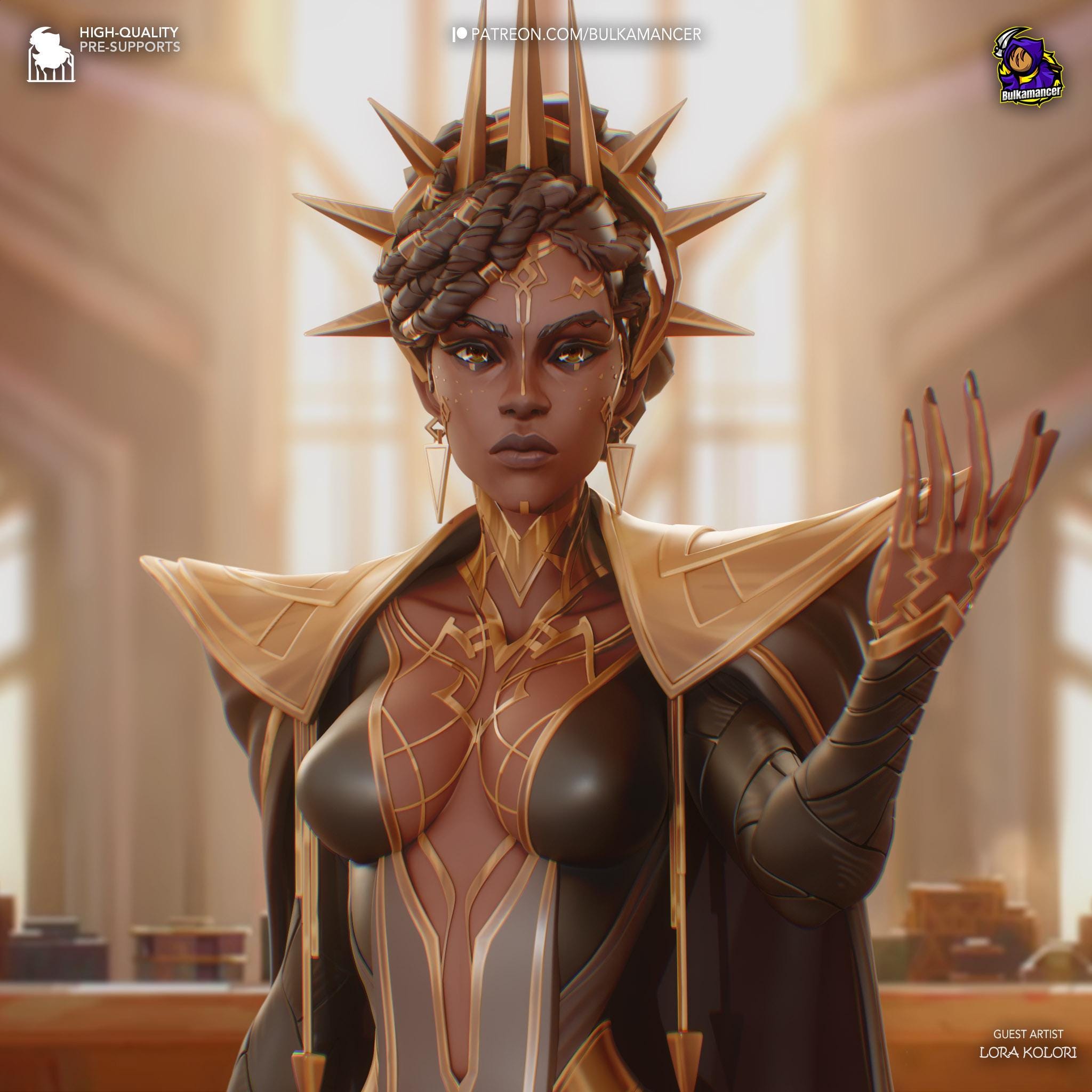 Hand-Painted Mel Figurine: 3D Printed LoL Statue