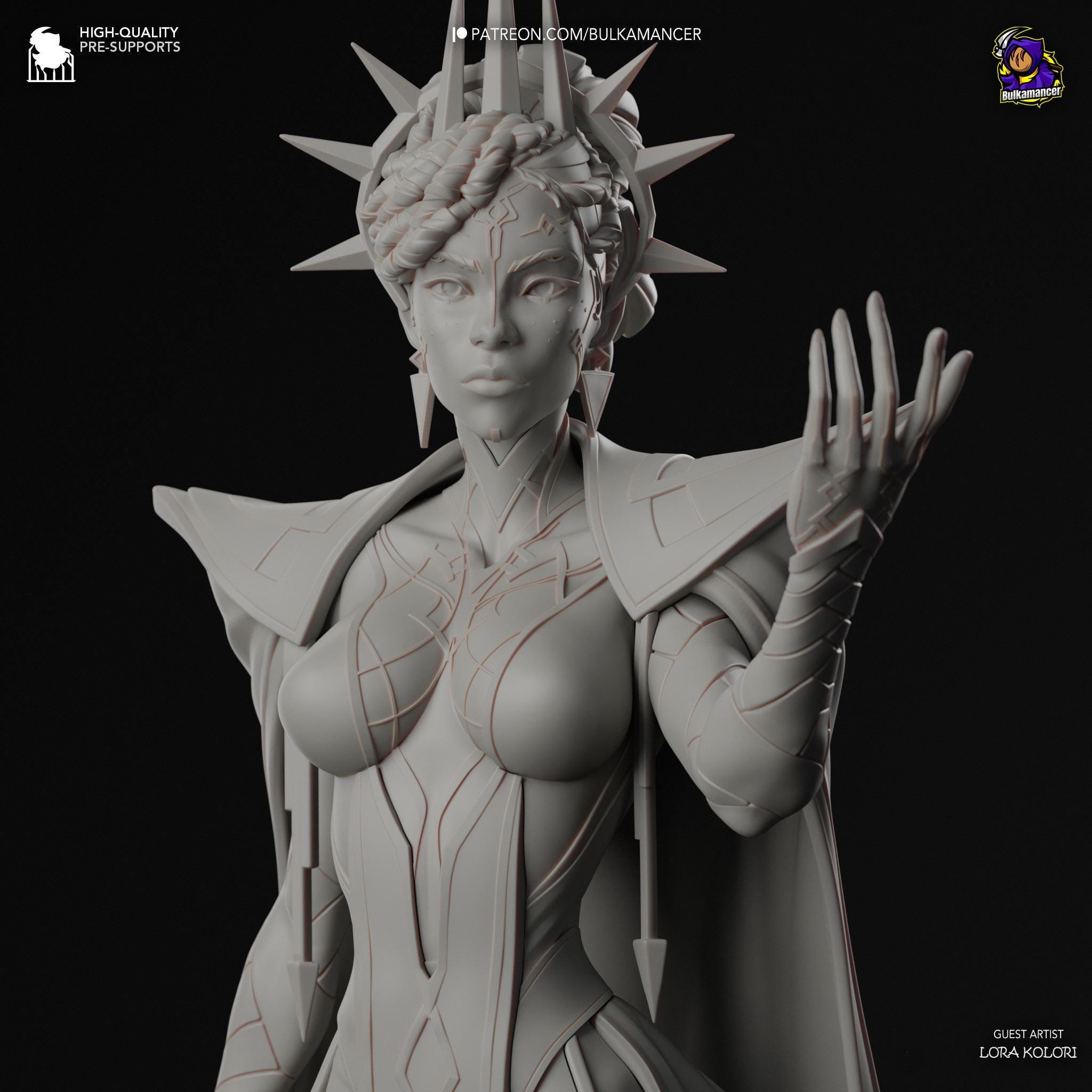 Figura Mel pintada a mano: Estatua LoL impresa en 3D