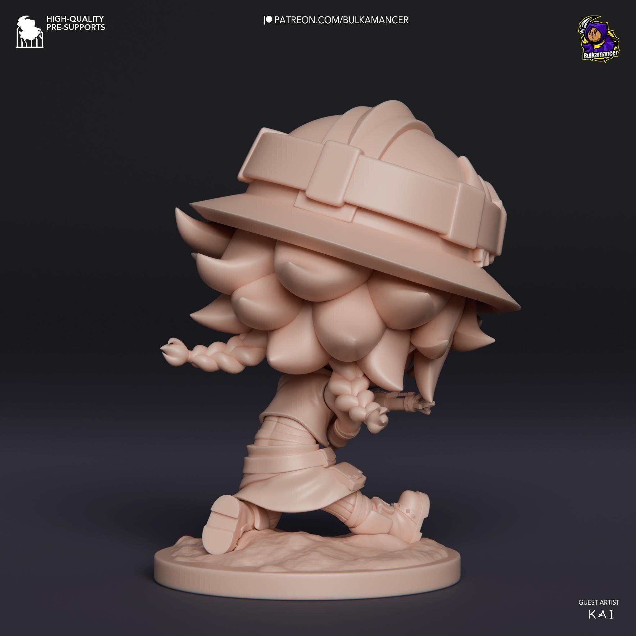 3D Printed Isha Chibi Statue: LoL Inspired Model