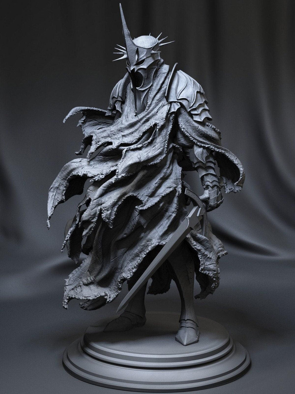 Witch King 3D Printed Statue | LOTR Inspired 3D Fan Art Model