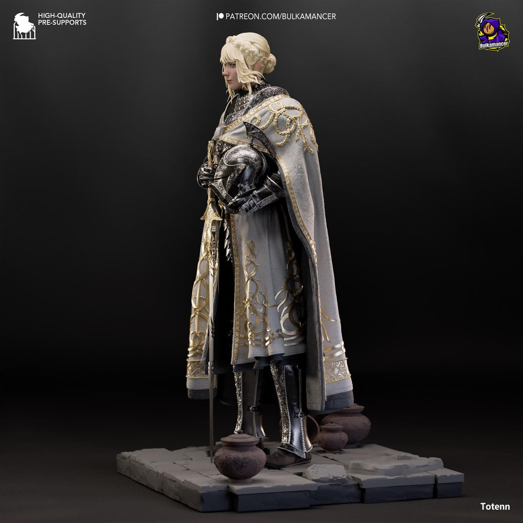 Estatua de Leda, la Caballero Aguja: Coleccionable de Resina de Elden Ring Pintado a Mano - Escala 1/4