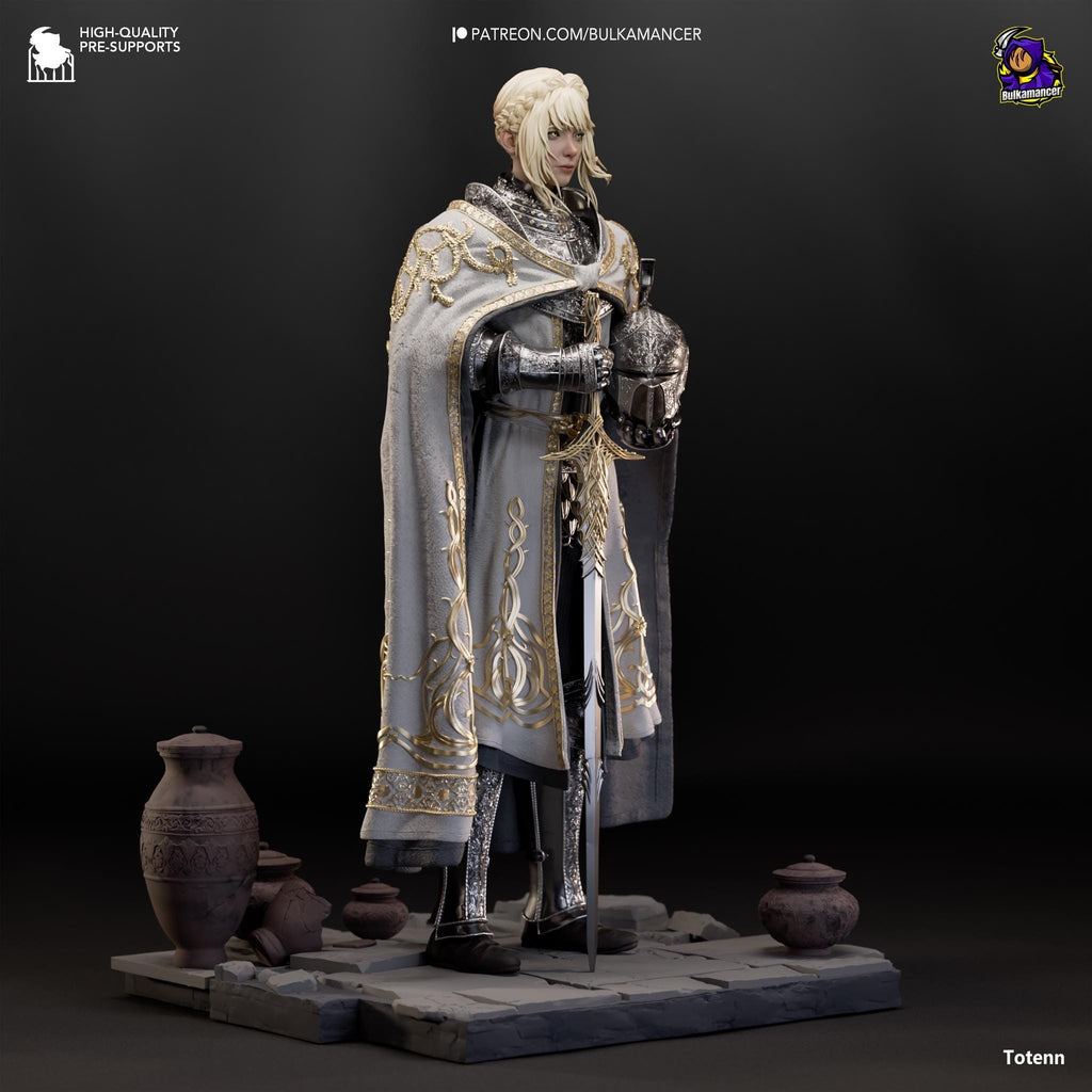 Estatua de Leda, la Caballero Aguja: Coleccionable de Resina de Elden Ring Pintado a Mano - Escala 1/4