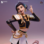 Estatua de Resina Kpop Spirit Hunter Zoey: Coleccionable de Kpop "Huntrix" Fan Art Pintado a Mano