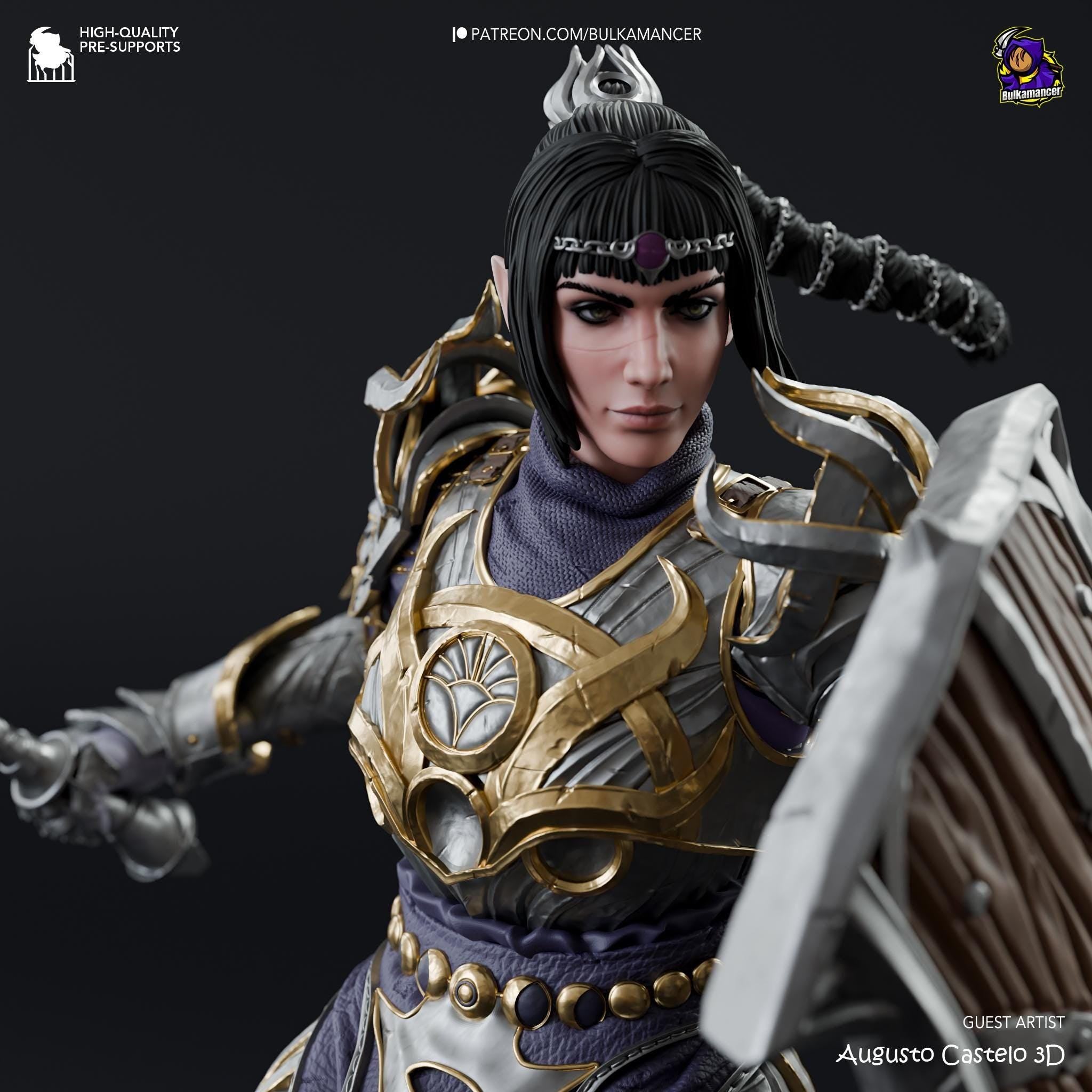 Hand-Painted Shadowheart Figurine: Baldur's Gate 3 Fan Art