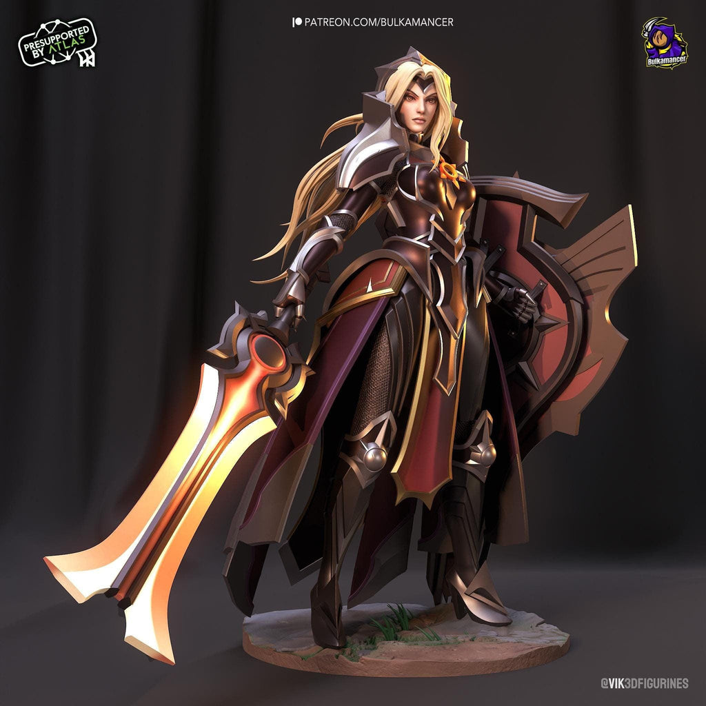 Estatua de Leona, la Diosa del Sol, pintada a mano: Fan Art de League of Legends, Escala 1/8