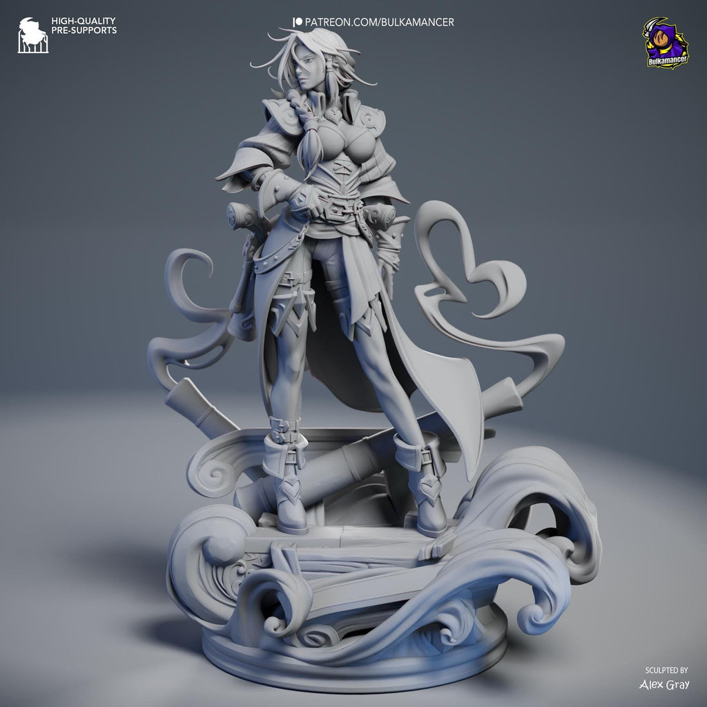 Estatua de Miss Fortune: Figura de fan art de LoL pintada a mano
