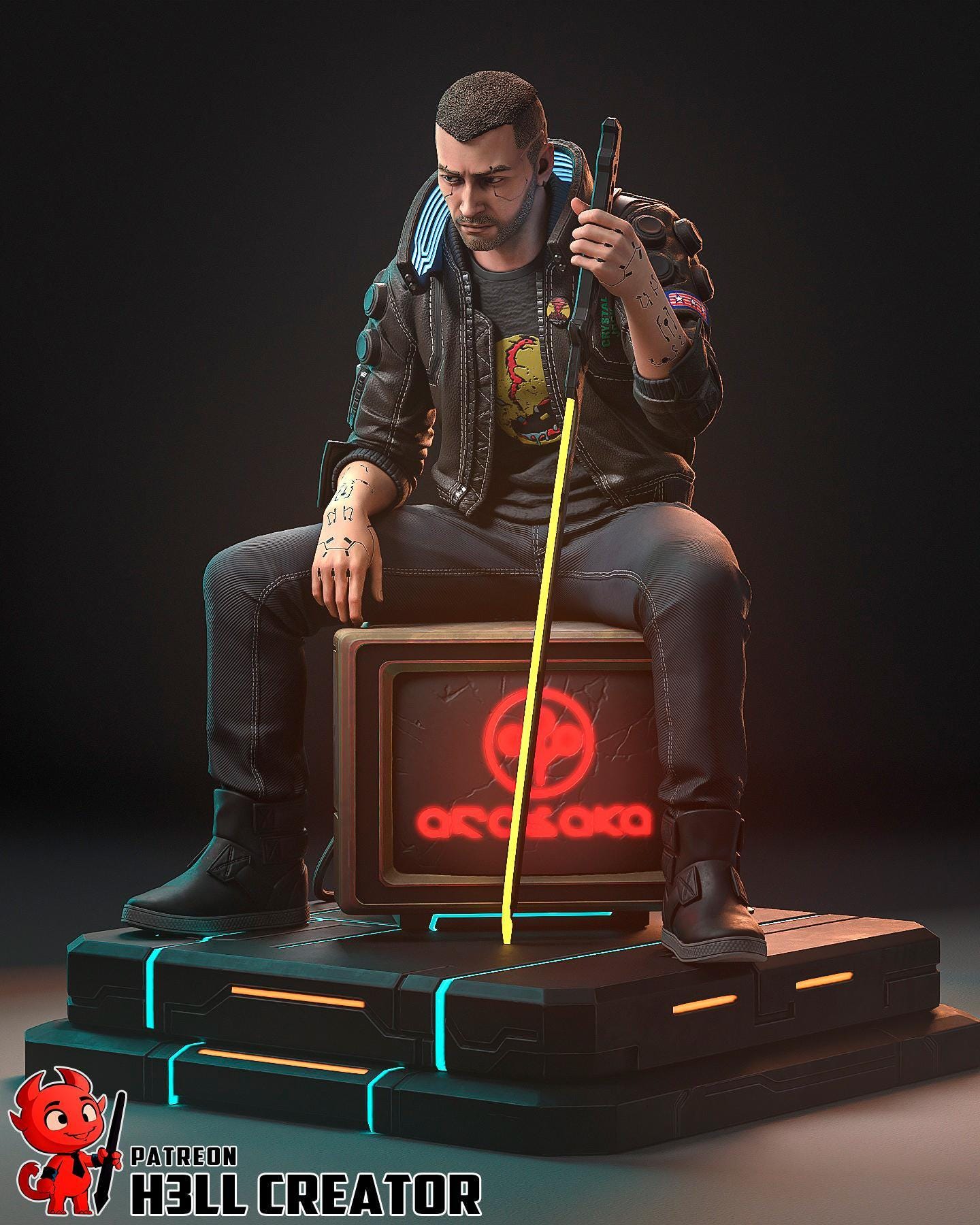 Cyberpunk 2077 Male V Resin Statue: Hand-Painted or Unpainted Kit