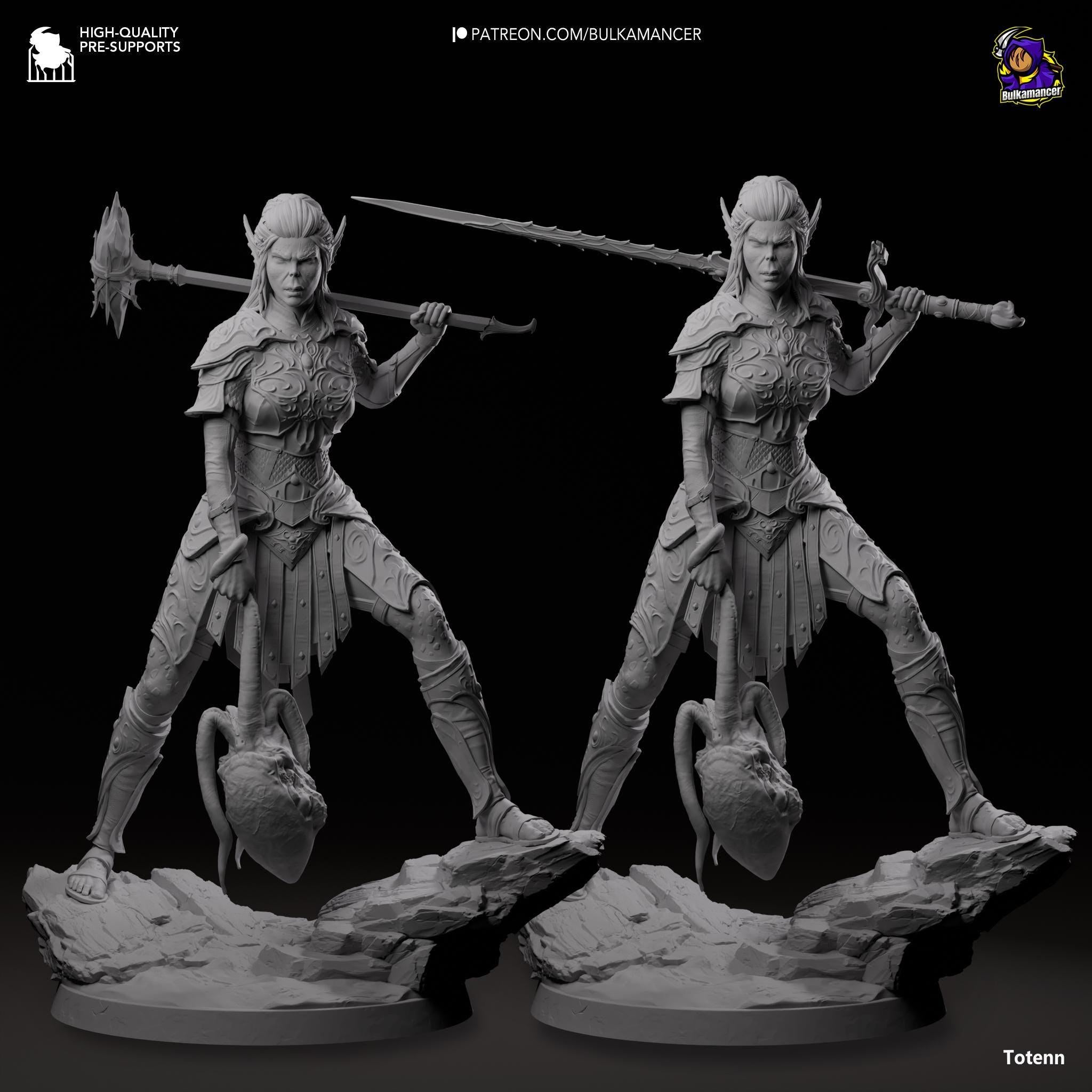 Hand-Painted Lae'zel Figurine: Baldur's Gate 3 Statue