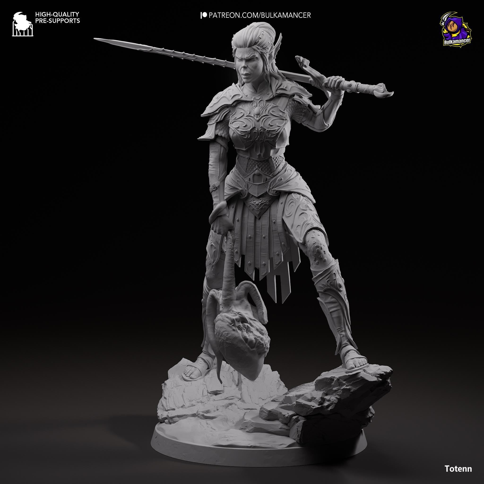Hand-Painted Lae'zel Figurine: Baldur's Gate 3 Statue