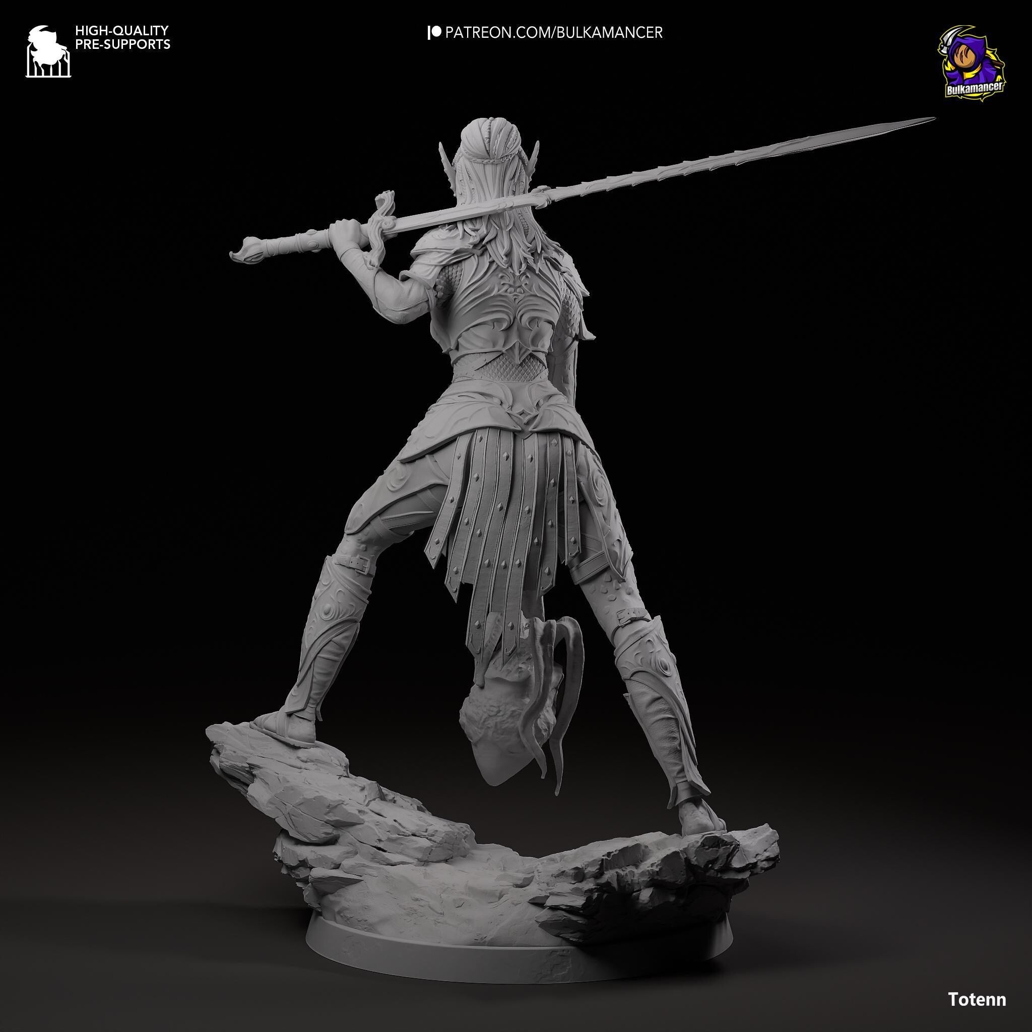 Hand-Painted Lae'zel Figurine: Baldur's Gate 3 Statue